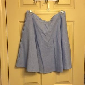 Light blue chambray skirt
